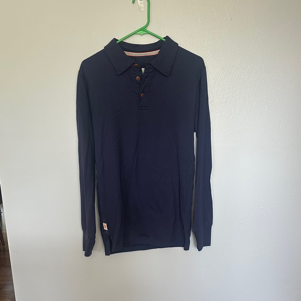The Normal Brand Men's Long-Sleeve Polo - Navy